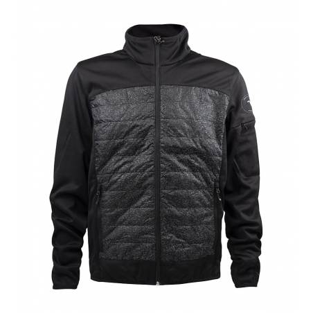 Black Tesla Owners hybrid fleece jacket
