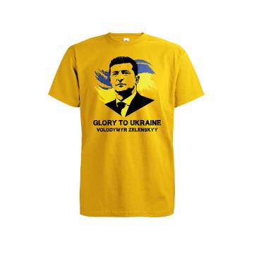 Keltainen Glory to Ukraine T-paita