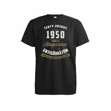 Musta DC Tehty joskus 1950 luvulla T-paita