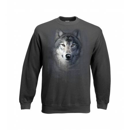 Charcoal DC Wolf head Sweatshirt