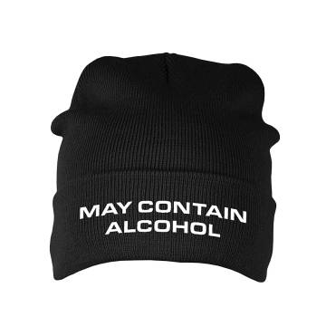 Black May contain alcohol Beanie