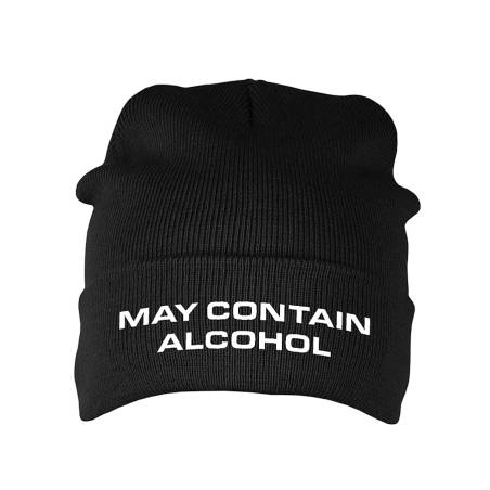 Black May contain alcohol Beanie