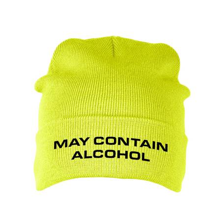Safety Yellow May contain alcohol Beanie