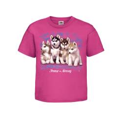 Navy Blue Husky puppies Tromsö Norway Kids T-shirt