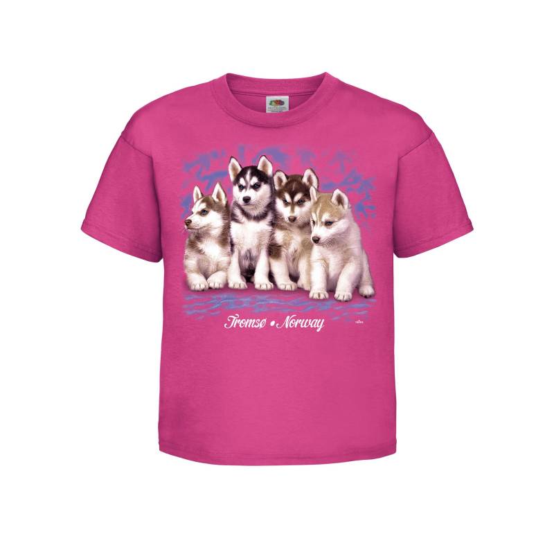 Fuchsia Husky puppies Tromsö Norway Kids T-shirt