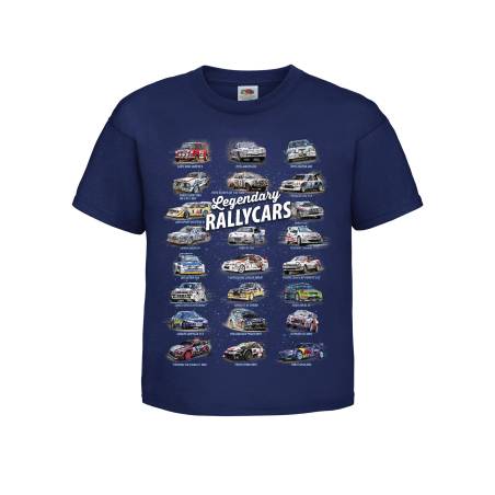 Navy Blue DC Legendary Rally Cars Kid's T-shirt