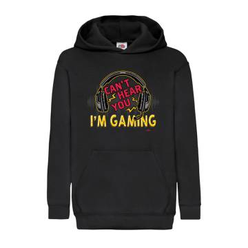 Black Can't hear you Hooded Sweat