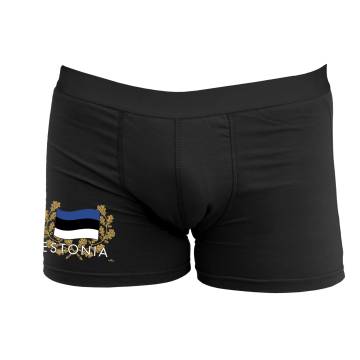 Musta DC Estonia Lippu + lehvät  Bokserit