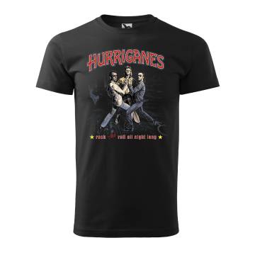 Musta DC Hurriganes Rock& Roll T-paita