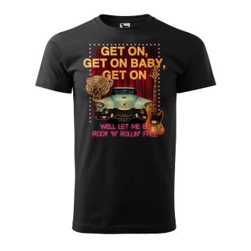 Musta DC Get on Baby T-paita