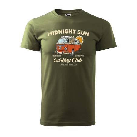 Khaki DC Midnight Sun Surfing Club T-shirt