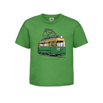 Kirkas vihreä DC Vanha Raitiovaunu Lasten T-paita