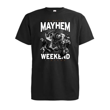 Musta Mayhem Weekend 2024 T-paita