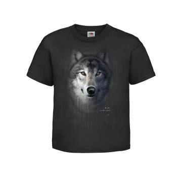 Black DC Wolf Head Inari Lapland Kids T-shirt