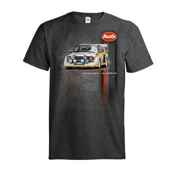 Dark melange gray DC Audi Quattro S1 T-shirt