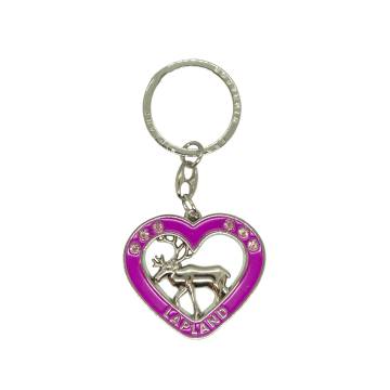 Värikäs LAP Heart Metal Keychain, Pink