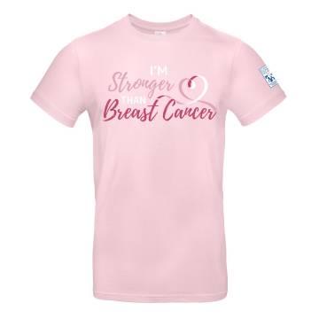 Pink I´m stronger than breast cancer T-paita