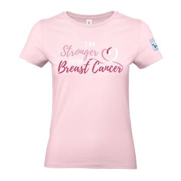 Pink I´m stronger than breast cancer SlimT-paita