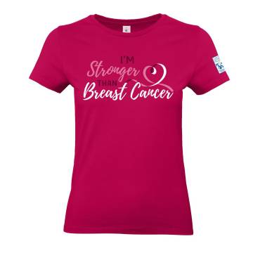 Fuchsia I´m stronger than breast cancer SlimT-paita