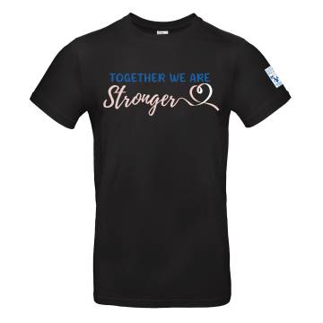 Black Together we are stronger T-paita