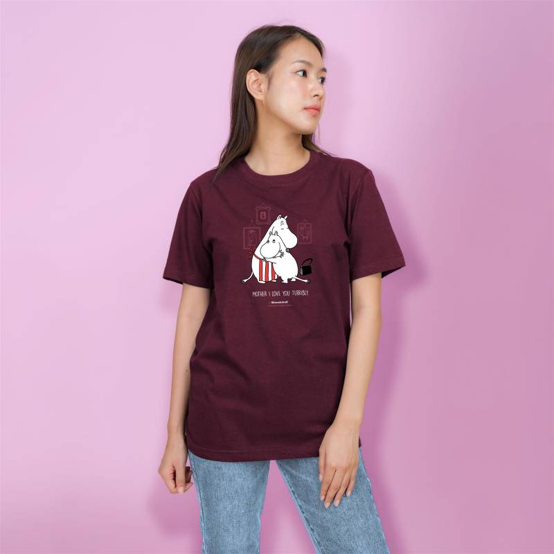 Burgundy Moomin mamma, Love you terribly T-shirt