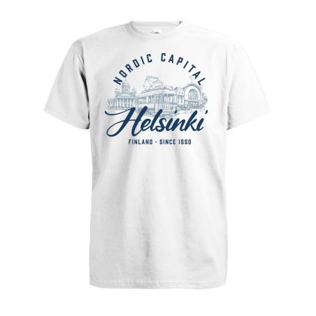 White DC Helsinki City Sketch T-shirt