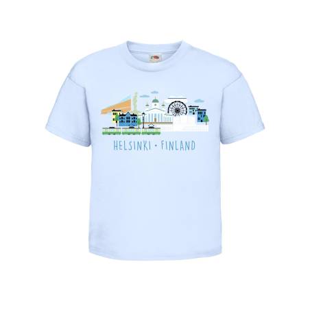 Sky Blue DC Helsinki graphic Kids T-shirt