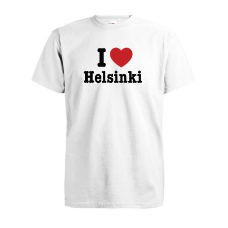 White I love Helsinki T-shirt