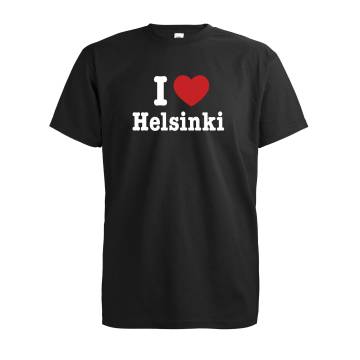 Black I love Helsinki T-shirt