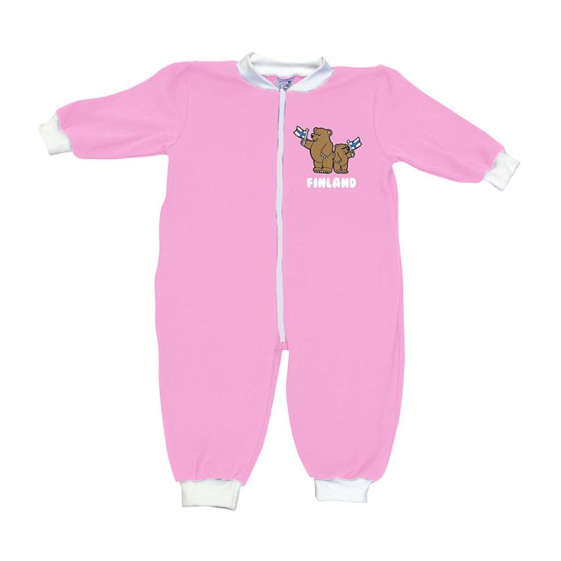 Pink FinlandTeddybears Babygrow Pink FinlandTeddybears Babygrow