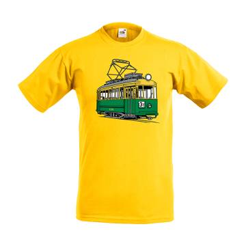 Yellow DC Old Tram Kids Tt-shirt