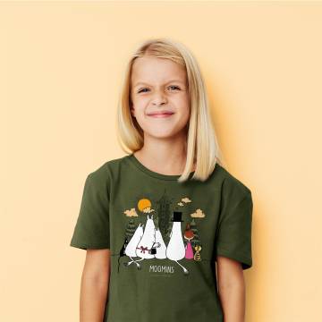 Military Green Moomin Family Kid´s Organic cotton T-shirt