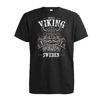 Black Nordic Viking Sweden T-shirt