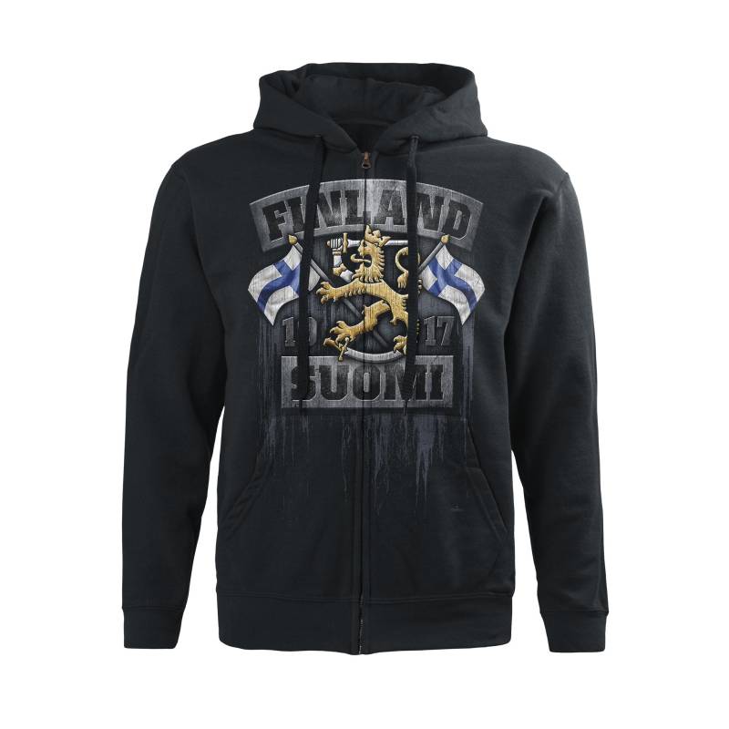 Black DC Flags and lion Hooded jacket
