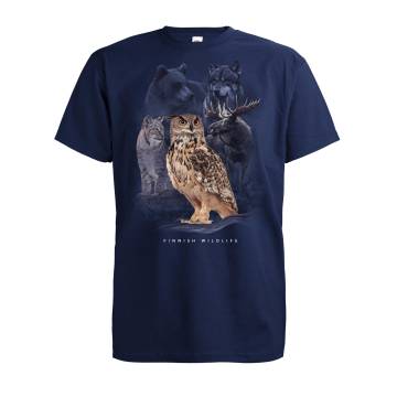 Deep Navy DC Owl Finnish Wildlife T-shirt
