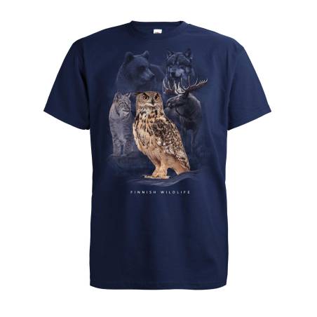 Deep Navy DC Owl Finnish Wildlife T-shirt