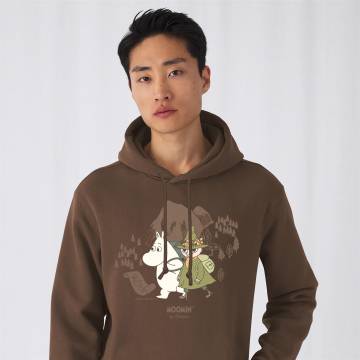 Chocolate Moomintroll and Snufkin Hooded Sweat