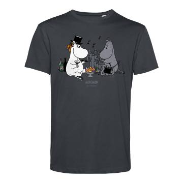 Light Graphite Moominpappa on a picnic T-shirt
