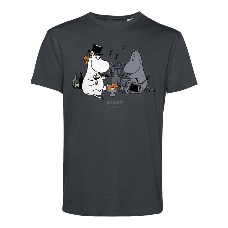 Light Graphite Moominpappa on a picknic T-shirt