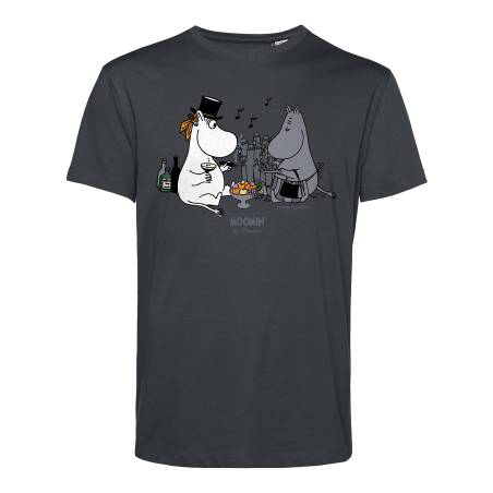Light Graphite Moominpappa on a picknic T-shirt