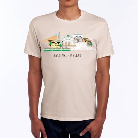 Sand DC Helsinki graphic T-shirt