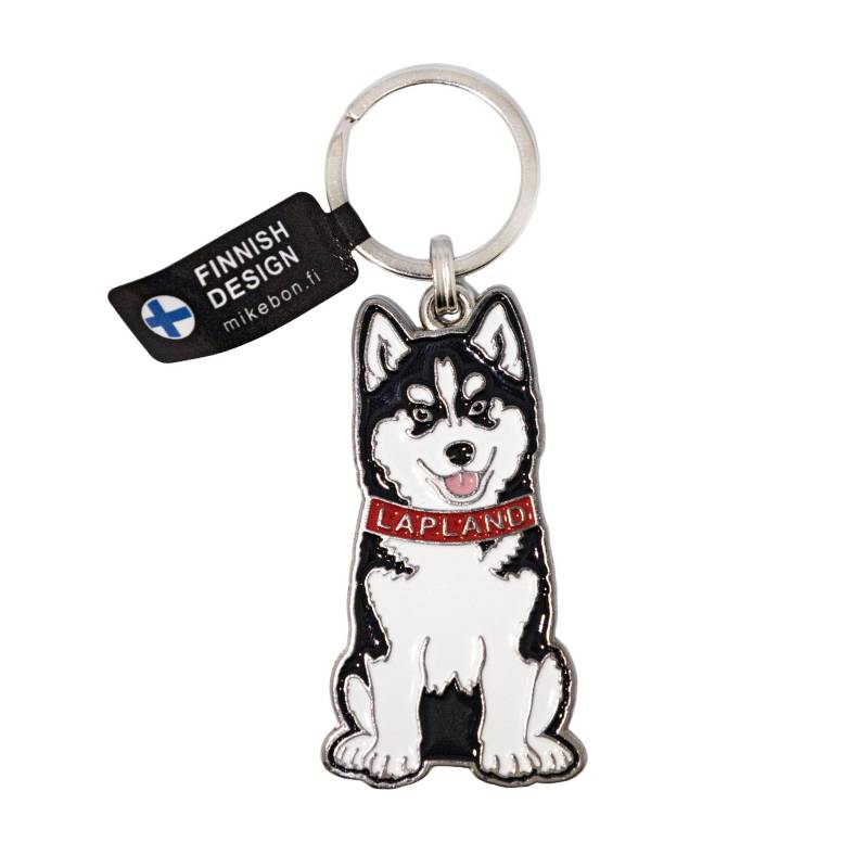 Värikäs Husky Keychain
