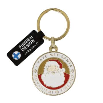 Värikäs I Have Met Santa Keychain