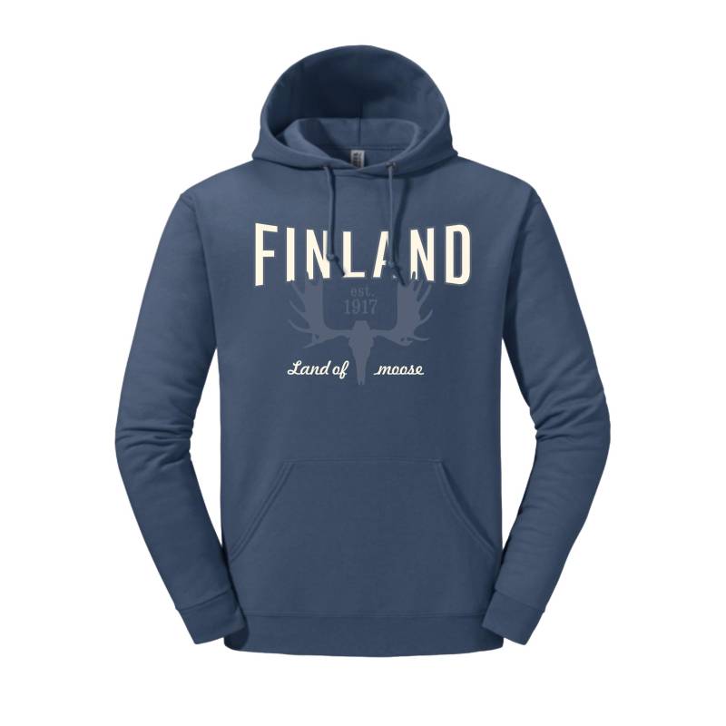 Denim FIN Land of Moose Hoodie