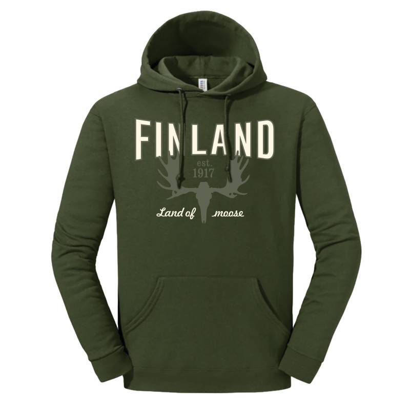 Denim FIN Land of Moose Hoodie