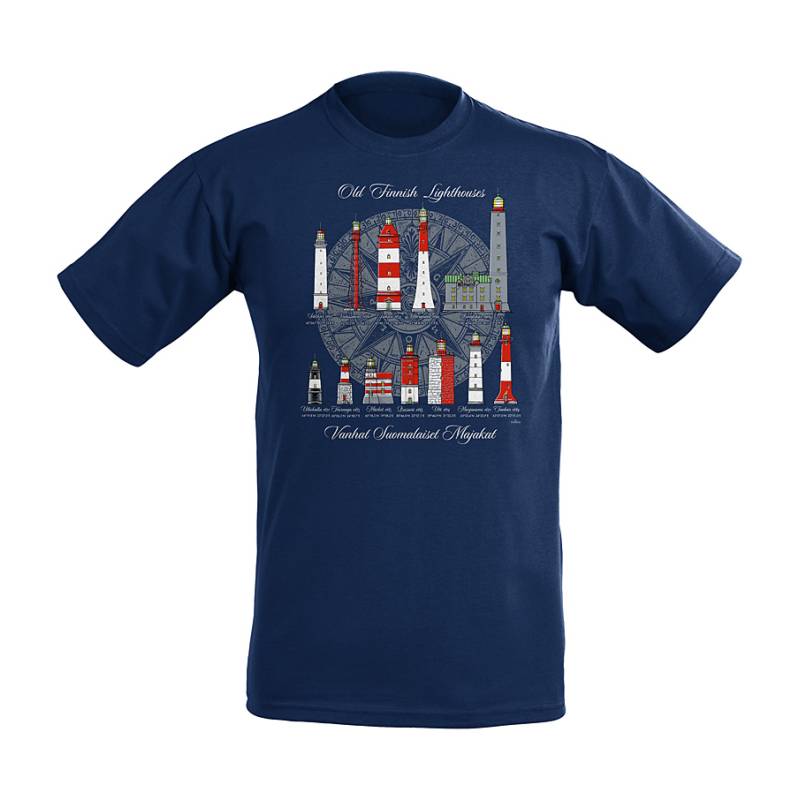 Deep Navy DC Finnish Lighthouses T-shirt