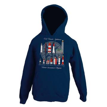 Deep Navy Finnish lighthouses Hoodie