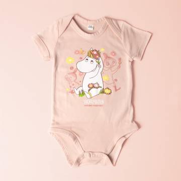 Vaaleanpunainen Niiskuneiti Vauvojen Body, Org. cotton