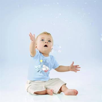 Sky Blue Moomintroll Baby T-shirt, Org.cotton