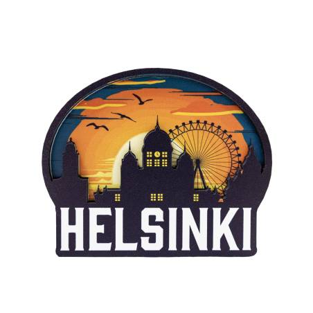 Black/white Helsinki Sunset Magneetti